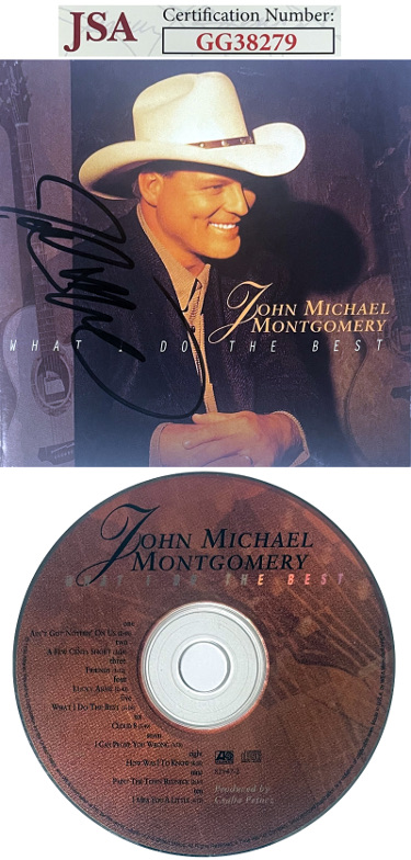 John Michael Montgomery signed 1996 What I Do The Best Album Cover Booklet w/ CD & Case- JSA #GG38279