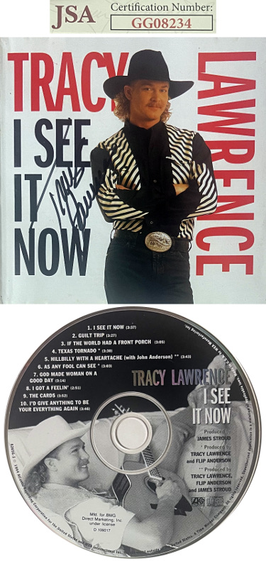 Tracy Lawrence signed 1994 I See It Now Album Cover Booklet w/ CD & Case- JSA #GG08234