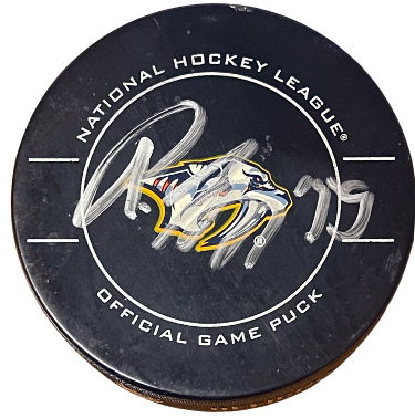 Roman Josi signed Nashville Predators Logo NHL Ice Hockey Puck- COA