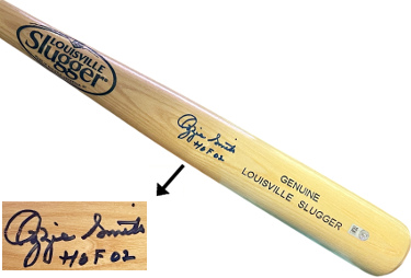 Ozzie Smith signed Louisville Slugger Blonde Pro Baseball Bat w/HOF 02  MLB Authenticated Hologram (St. Louis Cardinals)