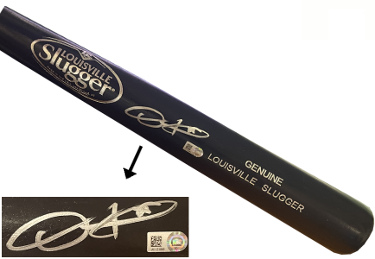 Dexter Fowler signed Louisville Slugger Black Pro Model 34 Bat MLB Authentic Hologram (Chicago Cubs/2016 AS & WS Champs/Cardin