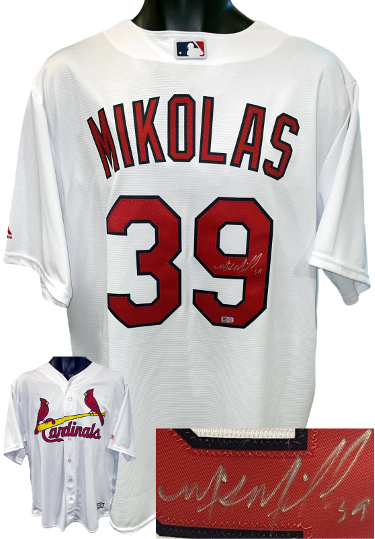 Mike Mikolas signed St. Louis Cardinals Majestic MLB Authentic Collection Cool Base Jersey#39 XL MLB Certified Hologram