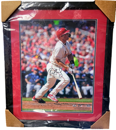 Paul Goldschmidt signed St. Louis Cardinals 16x20 Hitting Photo Custom Framing- Fanatics/MLB Hologram