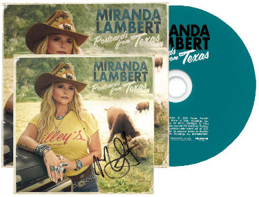 Miranda Lambert signed 2024 Postcards From Texas CD Signed 4x4 Art Insert Auto/Booklet/Case- COA