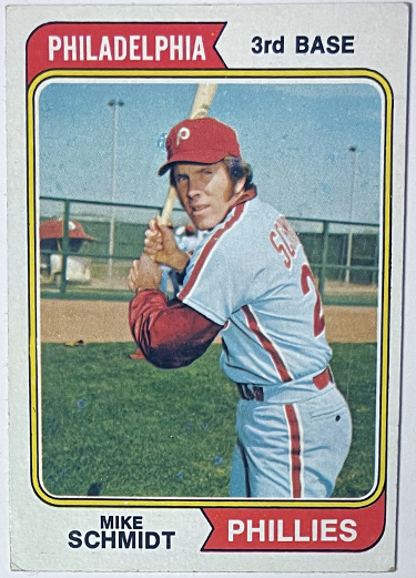 Mike Schmidt 1974 Topps Baseball Card #283 (2nd Year/Phillies/HOF)