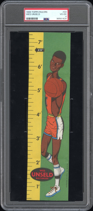 Wes Unseld 1969-70 Topps Basketball Rulers #22- PSA Graded 4 VG-EX (Baltimore Bullets)