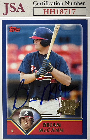 Brian McCann signed 2003 Topps Baseball Rookie On Card Auto (RC) #T209- JSA #HH18717 (Atlanta Braves)