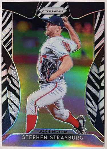 Stephen Strasburg 2019 Panini Prizm Zebra Stripes Card #22- /99 (Washington Nationals)