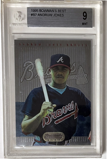 Andruw Jones 1995 Bowman's Best Rookie Card (RC) #87- Beckett/BGS Graded 9 Mint (w/ Sub Grades/Atlanta Braves)