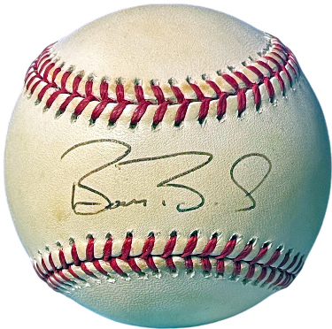 Barry Bonds signed Rawlings Official Major League Baseball toned- COA (San Francisco Giants/Pittsburgh Pirates/14XAS)