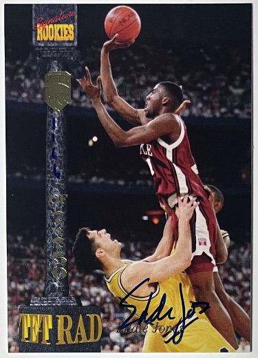 Eddie Jones signed 1994 Signature Rookied TETRAD On Card Auto #LVIII- /7750 (Temple Owls)