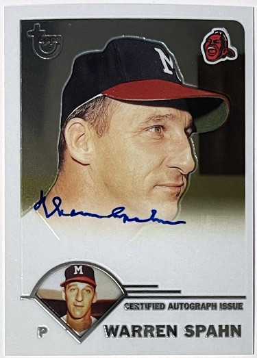 Warren Spahn signed 2003 Topps Retired Signature Certified On Card Auto #TA-WS (Milwaukee Braves/HOF)