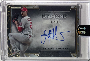 Jack Flaherty signed 2022 Topps Diamond Icons Certified On Card Auto #DIA-JF- /10 (Cardinals/Sealed)