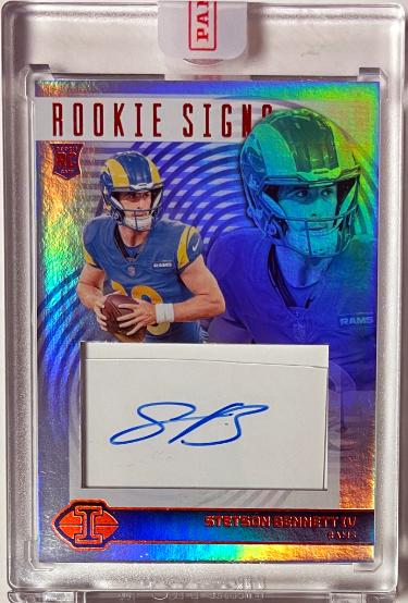 Stetson Bennett IV signed 2023 Panini Illusions Rookie Signs Auto Card (RC) #RS-SBE (Rams/Georgia/Factory Sealed)