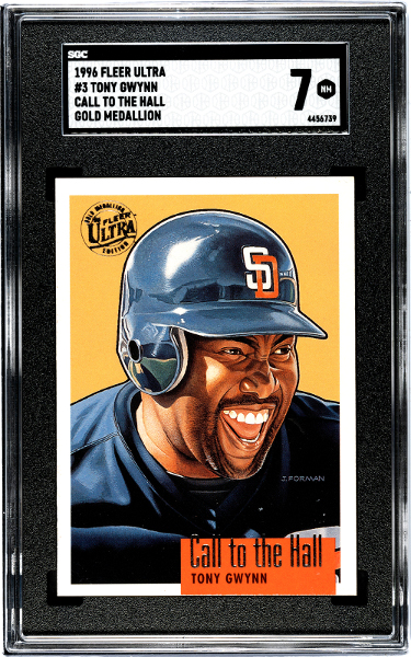 Tony Gwynn 1996 Fleer Ultra Call to the Hall Gold Medallion Card #3- SGC Graded 7 NM (Padres/HOF)