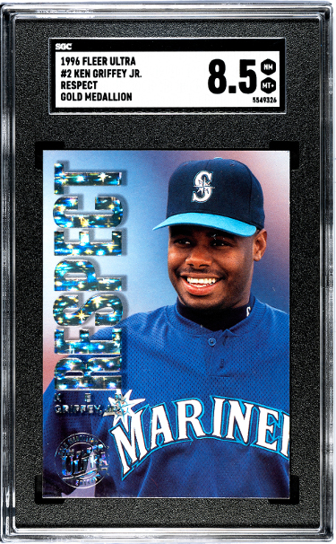 Ken Griffey, Jr. 1996 Fleer Ultra Respect Gold Medallion Card #2- SGC Graded 8.5 NM-MT+ (Mariners/HOF)