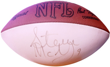 Steve McNair Signed Wilson NFL Official White Panel Tagliabue Football -Beckett Review  (Tennessee Titans/Ravens/Air McNair)