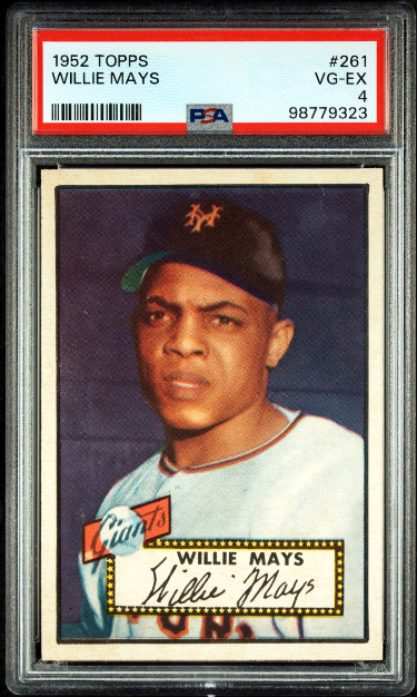 Willie Mays 1952 Topps Rookie Card (RC) #261- PSA Graded 4 VG-EX (Centered/Giants/HOF)