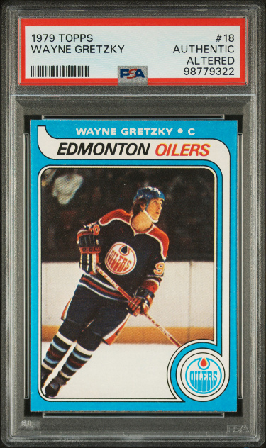 Wayne Gretzky 1979 Topps Rookie Card (RC) #18- PSA Slabbed Authentic Altered (Centered/Oilers/HOF)