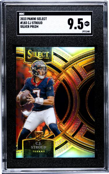 CJ/C.J. Stroud 2023 Panini Select Silver Prizm Rookie Card (RC) #183- SGC Graded 9.5 Mint+ (Houston Texans)