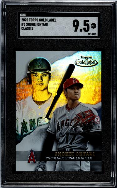 Shohei Ohtani 2020 Topps Gold Label Class 1 Card #3- SGC Graded 9.5 Mint+ (Angels/Dodgers)