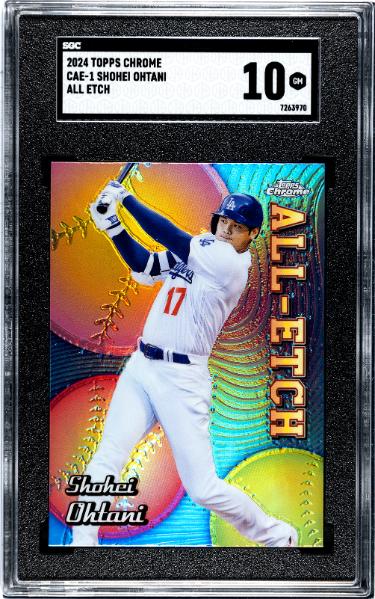 Shohei Ohtani 2024 Topps Chrome All-Etch Card #CAE-1- SGC Graded 10 Gem Mint (Los Angeles Dodgers)