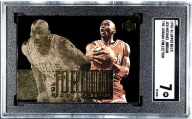 Michael Jordan 1995-96 Upper Deck The Jordan Collection Card #JC8- SGC Graded 7 NM (Bulls/HOF/GOAT)