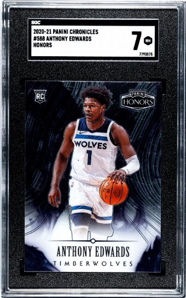 Anthony Edwards 2020-21 Panini Chronicles Honors Rookie Card (RC) #588- SGC Graded 7 NM (Minnesota Timberwolves)