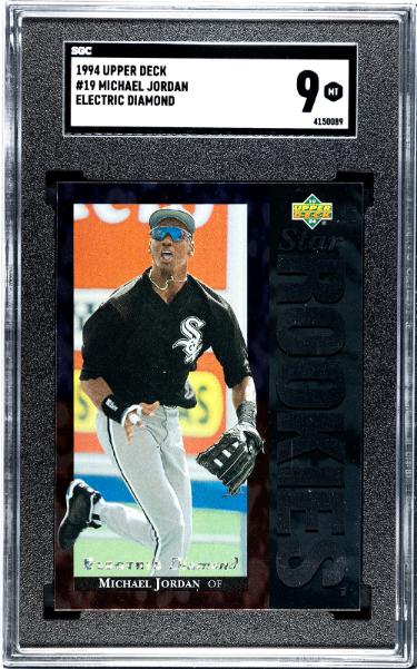 Michael Jordan 1994 Upper Deck Electric Diamond Card #19- SGC Graded 9 Mint (White Sox/GOAT)