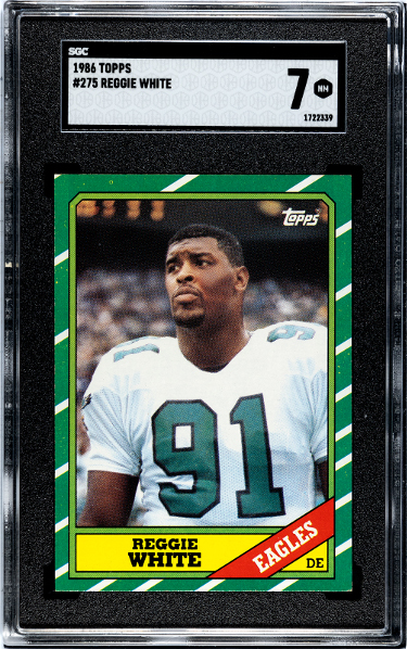 Reggie White 1986 Topps Rookie Card (RC) #275- SGC Graded 7 NM (Eagles/Packers)