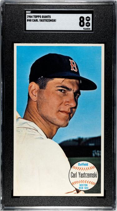 Carl Yastrzemski 1964 Topps Giants Card #48- SGC Graded 8 NM-MT+ (Red Sox/HOF)