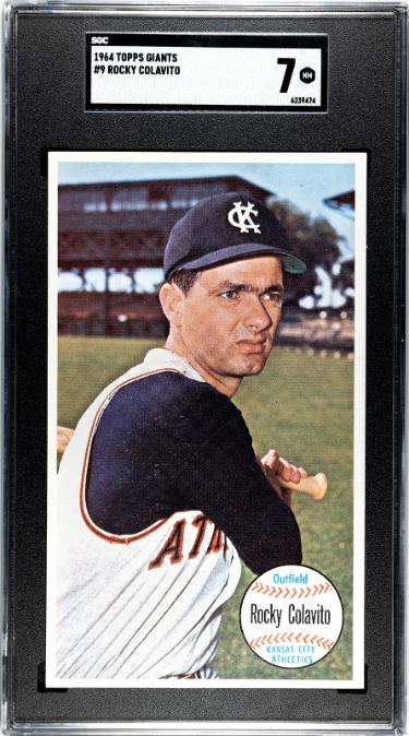 Rocky Colavito 1964 Topps Giants Card #9- SGC Graded 7 NM (KC Athletics/Cleveland/9XAS)