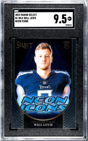 Will Levis 2023 Panini Select Neon Icons Rookie Card (RC) #NI-WLE- SGC Graded 9.5 Mint+ (Tennessee Titans)