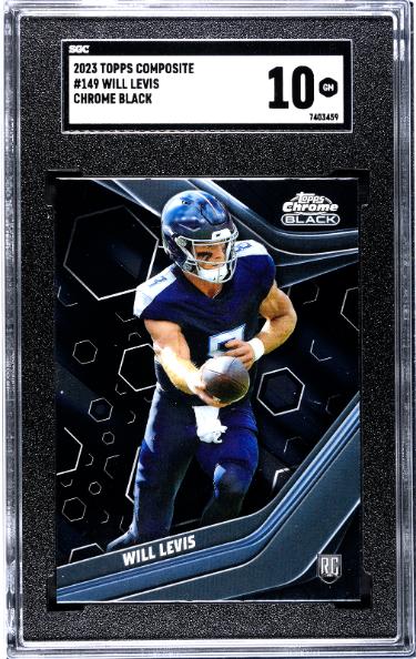 Will Levis 2023 Topps Composite Chrome Black Rookie Card (RC) #149- SGC Graded 10 Gem Mint (Tennessee Titans)