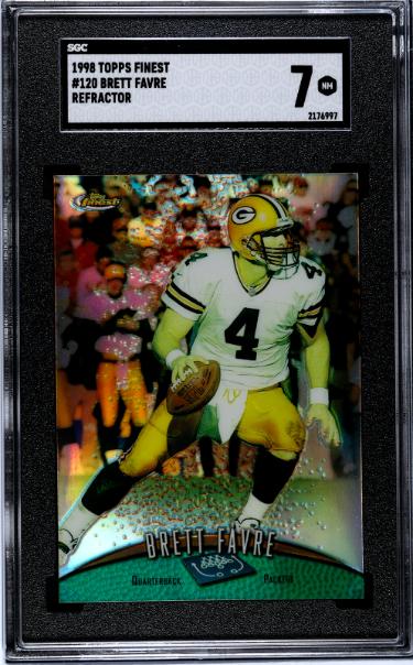 Brett Favre 1998 Topps Refractor Card #120- SGC Graded 7 NM (Packers/HOF)