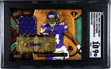 Cordarrelle Patterson signed 2013 Topps Triple Threads Emerald RPA Rookie Card (RC) #TTRAR-CP- /50- SGC Graded 9 Mint/10 Auto (V