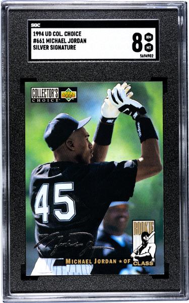 Michael Jordan 1994 UD Collector's Choice Silver Signature Card #661- SGC Graded 8 NM-MT (Chicago White Sox)