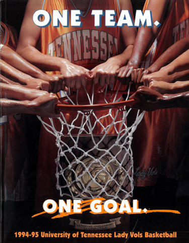 1994-95 Tennessee Lady Vol/Volunteers NCAA Basketball Media Guide/Program One Team/One Goal  Excellent Condition/ Pat Summitt