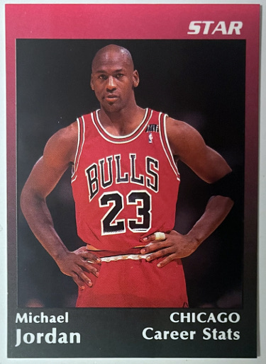 Michael Jordan 1991 Star Co Promo Glossy 1/1000 Career Stats Card #1 (Bulls/HOF/GOAT)