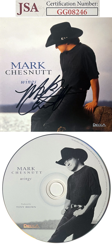 Mark Chesnutt signed 1995 Wings Album Cover Booklet w/ CD & Case- JSA #GG08246