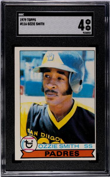 Ozzie Smith 1979 Topps Baseball Rookie Card #116- SGC Graded 4 VG-EX (Padres/Cardinals/HOF/15XAS)