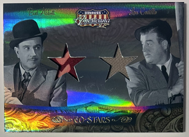 Abbott and Costello 2008 Donruss Americana II Co-Stars Material #CMS-19 /250  Donruss Authentic COA