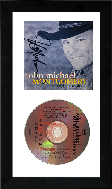 John Michael Montgomery signed 2000 Brand New Me Album Cover Booklet w/ CD 6.5x12 Custom Framing- JSA #GG38273