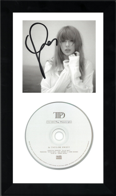 Taylor Swift signed 2024 The Tortured Poets Department 4.75x4.75 Art Card w/Album Cover Booklet w/ CD 6.5x12 Custom Framing- COA