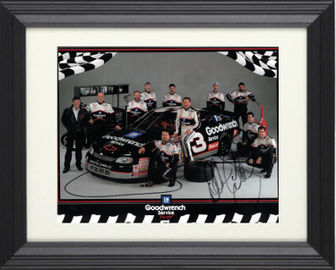 Dale Earnhardt Sr. Signed GM Goodwrench Service Racing 8x10 Photo Custom Framing COA