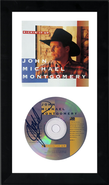 John Michael Montgomery signed 1994 Kickin' It Up Album CD w/ Cover Booklet 6.5x12 Custom Framing- JSA #GG38283