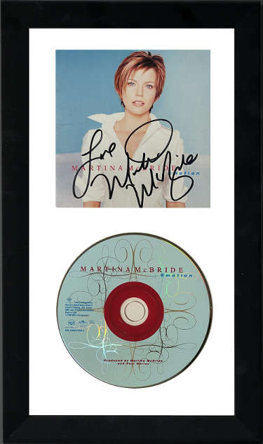 Martina McBride signed 1999 Emotion Album Cover Booklet w/ CD 6.5x12 Custom Framing w/ Love- JSA #LL60247