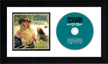 Miranda Lambert signed 2024 Postcards From Texas CD Signed 4x4 Art Insert Auto/Booklet 6.5x12 Custom Framing- COA