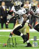 Mark Ingram signed New Orleans Saints 8x10 Photo #28 vs 49ers- Ingram Holo (white jersey)