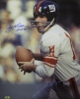 YA Tittle signed New York Giants Color Passing Vertical 16x20 Photo HOF 71